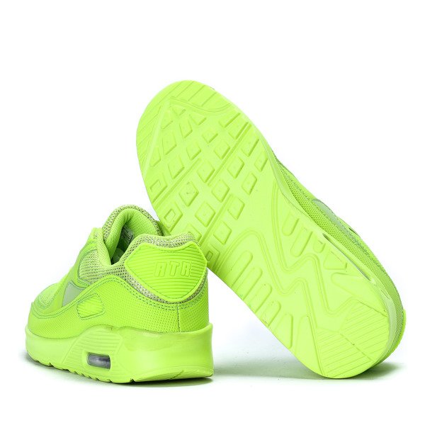 Zielone neonowe buty sportowe Darrell - Obuwie