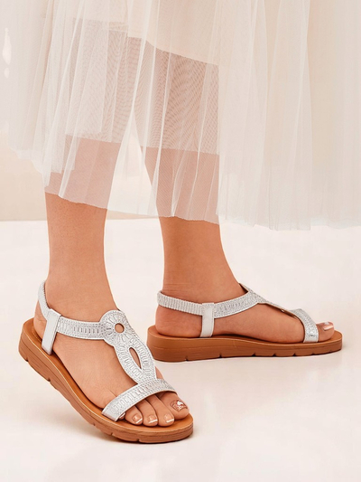Royalfashion Dámske sandále s ozdobnými remienkami Ava Shine