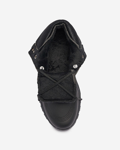 OUTLET Čierne dámske snehule na platforme Zuriel - Obuv