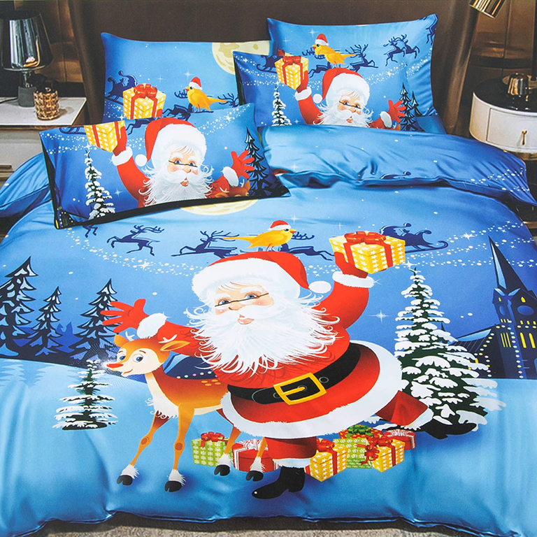 Vianočné obliečky 160x200 3-dielna súprava - Posteľná bielizeň