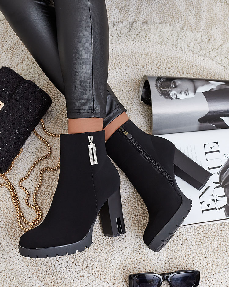 Royalfashion Dámske čižmy Beroleda so zdobeným podpätkom