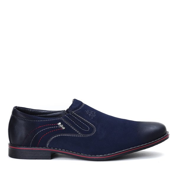 Granatowe wsuwane półbuty - Obuwie