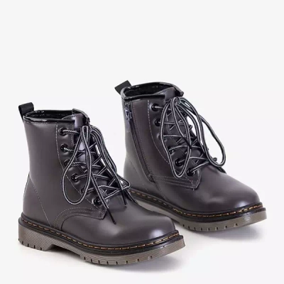 Sivá detská turistická obuv z ekokože Lesia - Obuv