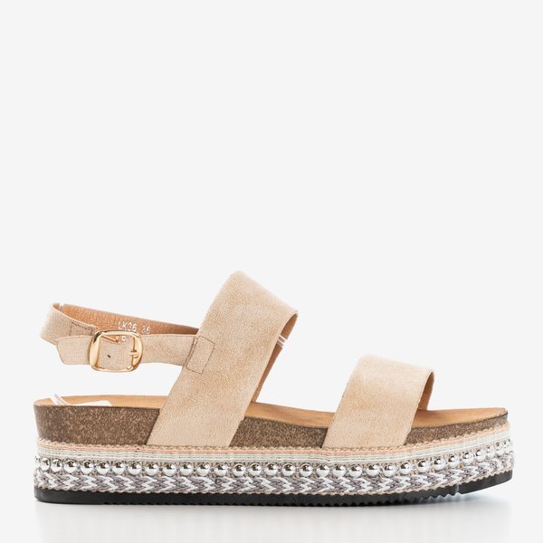 Sandály s platformou Beige Robin - Obuv 1