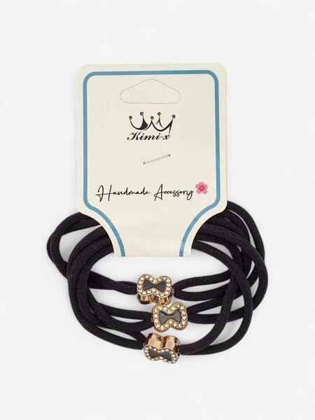 Royalfashion Sada 3 gumičiek do vlasov s ozdobnými mašľami