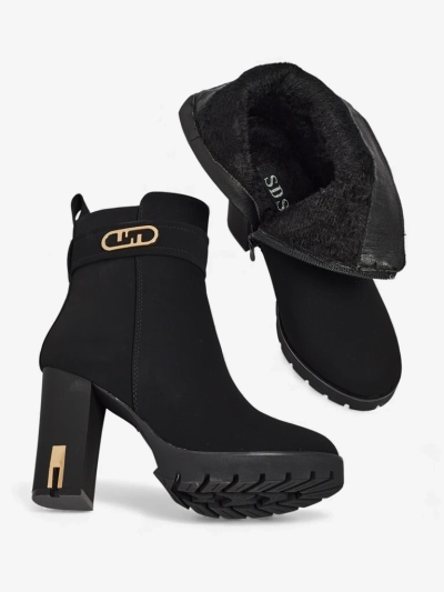 Ženski gležnarji iz eko semiša s peto Tovia