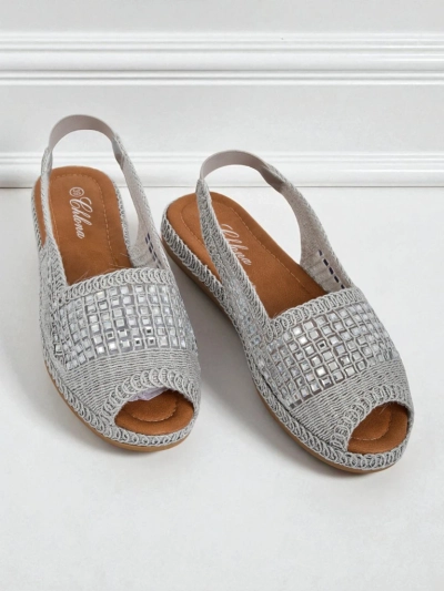 Royalfashion Ženski sandali espadrile z cirkoni Belle Sparkle
