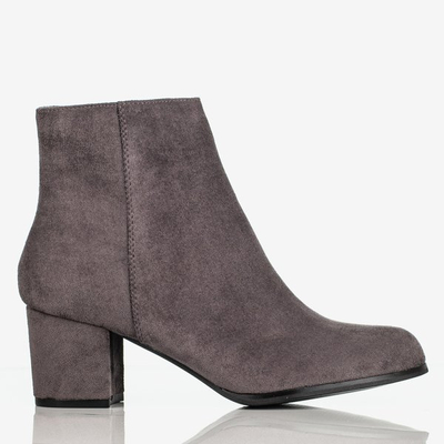 Šedé dámské nízké boty na podpatku Michel - Obuv 1