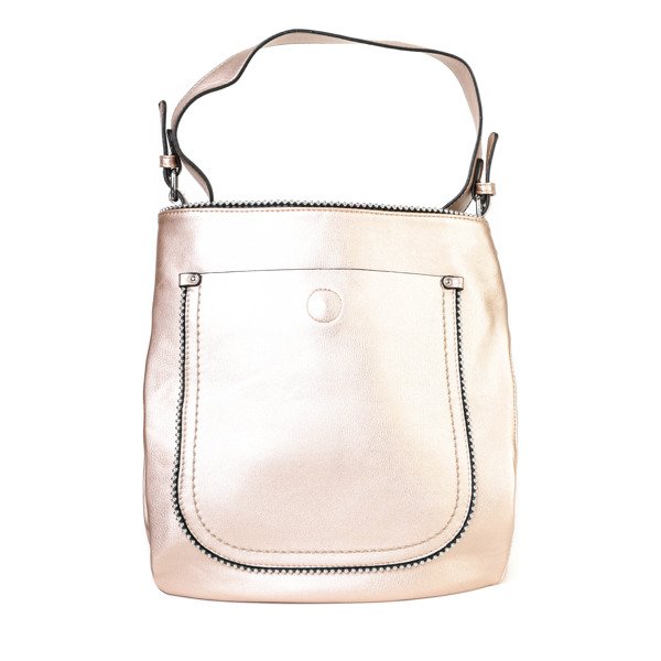 Różowo-złota torebka na ramię - Torebki