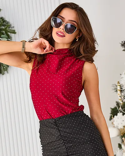 Royalfashion Ženská blúzka s rhinestones