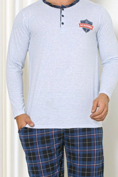 Royalfashion Pánske kárované pyžamo z bavlny