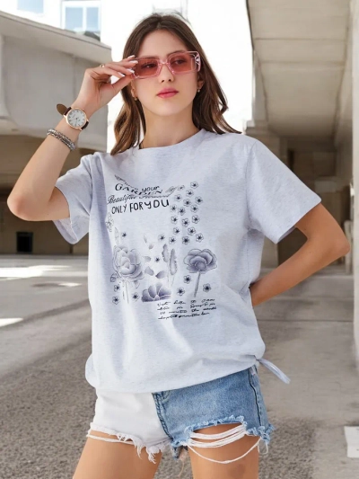 Royalfashion Dámska bavlnená blúzka s nápisom