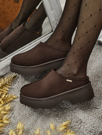 Kratki ženski škornji a'la za sneg s krznom Noelina