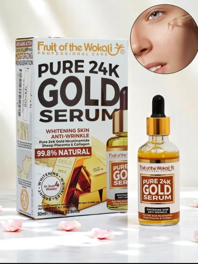 Ovocie z Wokali - Osvetľujúce a protiwrinklové sérum na tvár s 24K zlatom