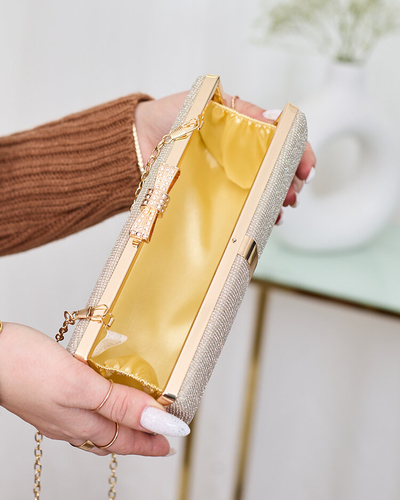 Royalfashion Zlatá dámska spojková taška