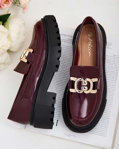 Royalfashion Dámske lakované mokasíny Bevevra