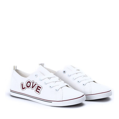 Biało-czerwone tenisówki Amy - Obuwie