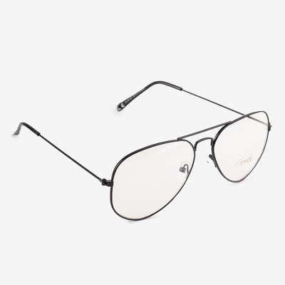 Transparentné slnečné okuliare s čiernym rámom - Glasses