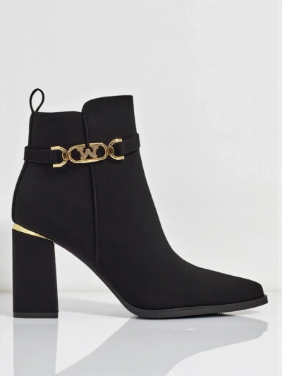 Ženski gležnjarji iz eko semiša s peto Ostirena