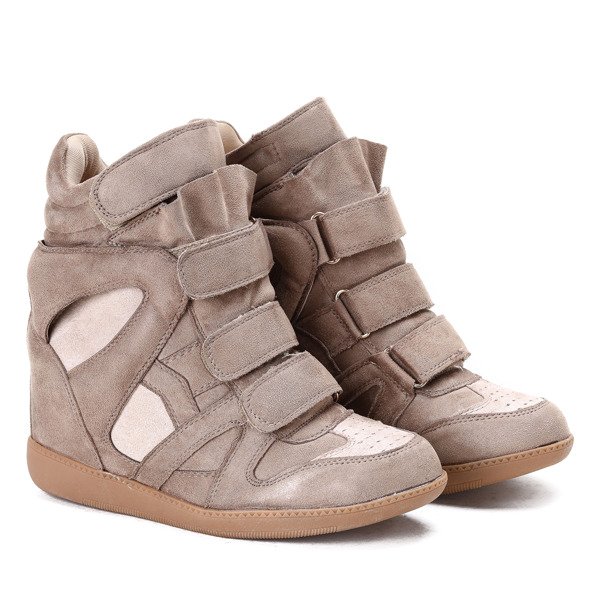 Světle hnědé klínové tenisky Barbra - Obuv