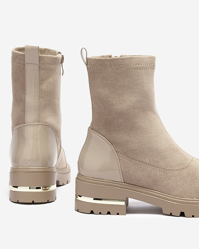 Svetlohnedé dámske vysoké čižmy Assalin - Footwear