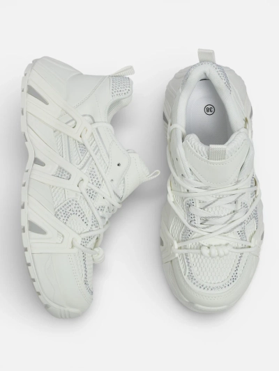 Ženski športni usnjeni čevlji Aurora White za pomlad