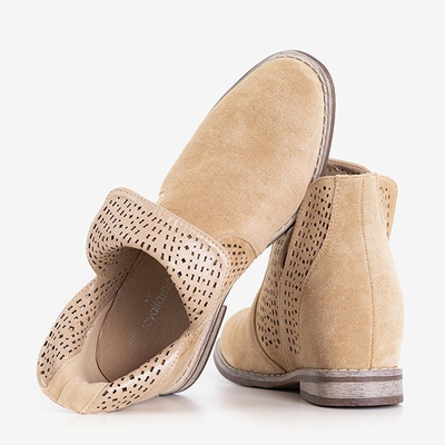 Hnedé členkové topánky a'la kovbojské topánky Besiks- Obuv