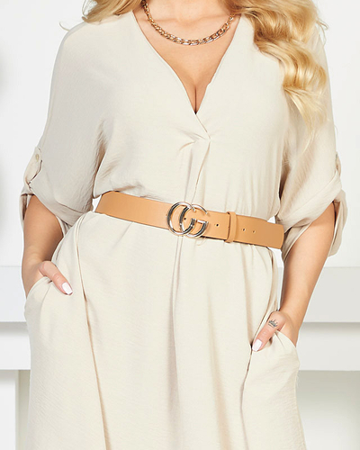 Dámsky ťavý opasok so zlatou prackou - Doplnky