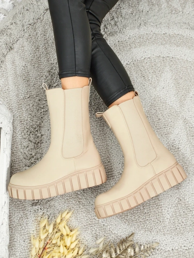 Visoki ženski gležnarji iz eko usnja Livora