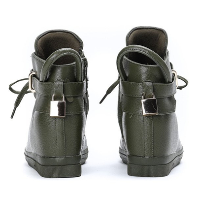 Zelené tenisky s vnútorným klinom Sinnea - Obuv