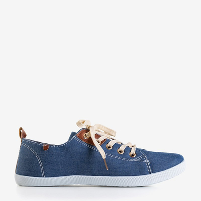 OUTLET Dámske modré šnurovacie tenisky značky Sindri - Footwear