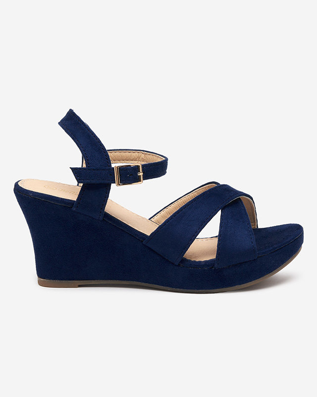 Námornícko modré dámske sandále na stĺpiku Deklis - Obuv