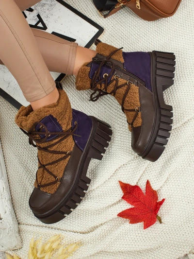 Ženski delavski škornji s krznom Cindora