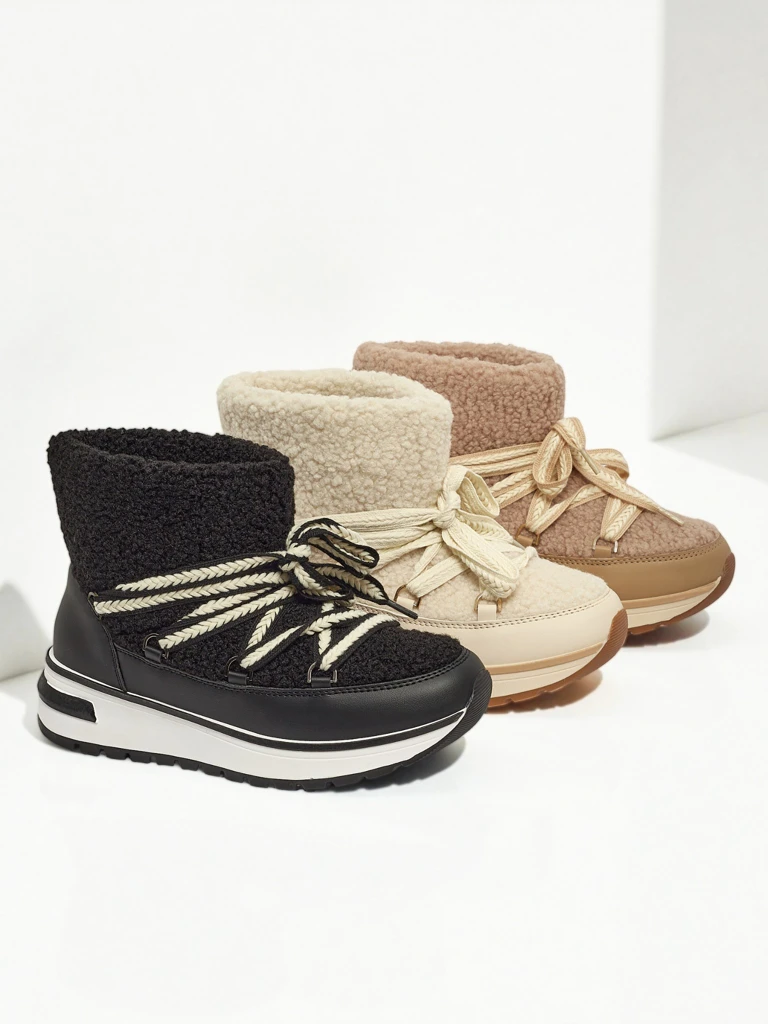 Ženski škornji a'la za sneg s krznom Verruna