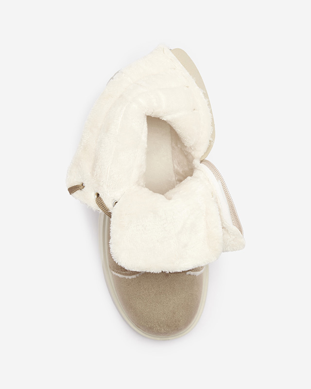 Dámske zateplené traperky hnedej farby Tivica - Obuv