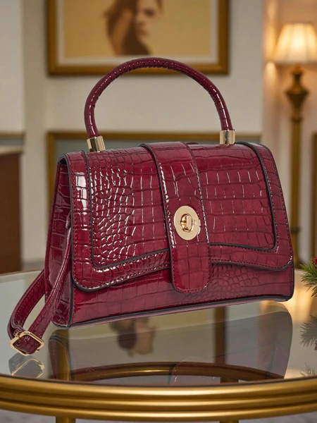 Lakirana majhna ženska torbica iz eko usnja Lunaya