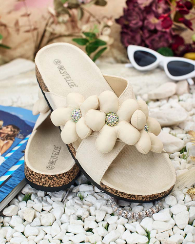 Royalfashion Dámske žabky Polidda Flower Strap