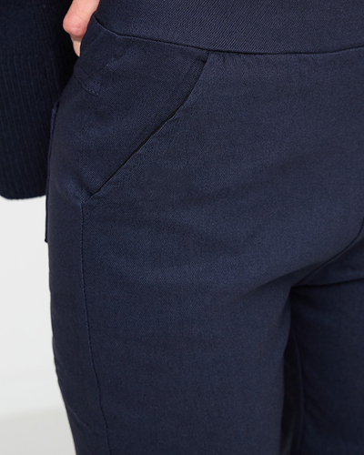 Dámske zateplené tregíny PLUS SIZE v námorníckej modrej farbe - Oblečenie