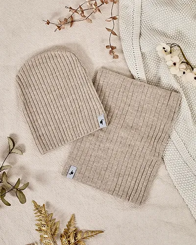 Royalfashion Univerzálne zimné set - čiapka so šálom
