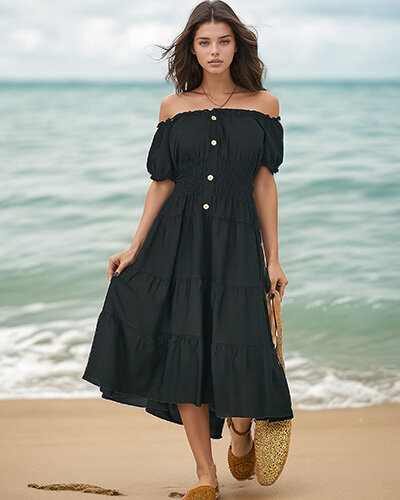 Royalfashion Dámske španielske šaty po kolená