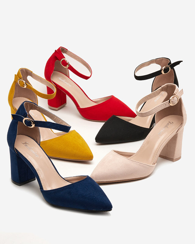 OUTLET Béžové dámske sandále na vyššom stĺpiku Hareda - Topánky