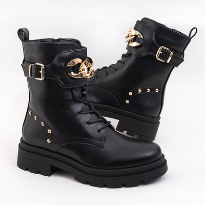 Čierne dámske vysoké topánky Tiahna - obuv