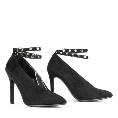 Černé pumpy na podpatku Malpas - Obuv 1