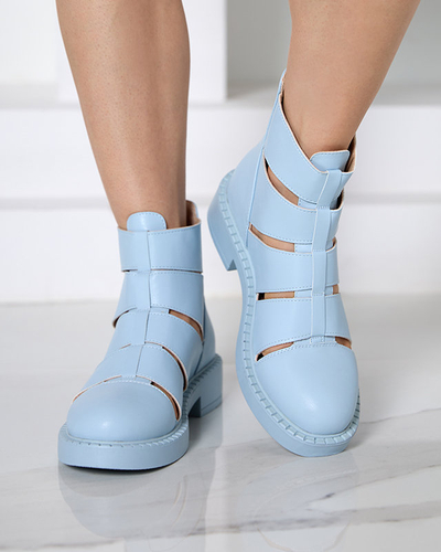 Modré dámske čižmy s výrezmi od Berofeli - Footwear