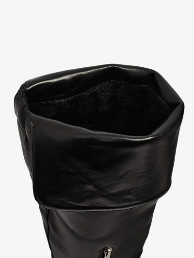 Ženski škornji nad kolenom iz eko usnja Denivra