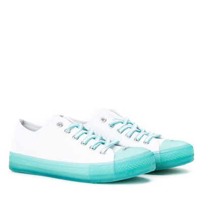 Biało-zielone trampki Adara - Obuwie 