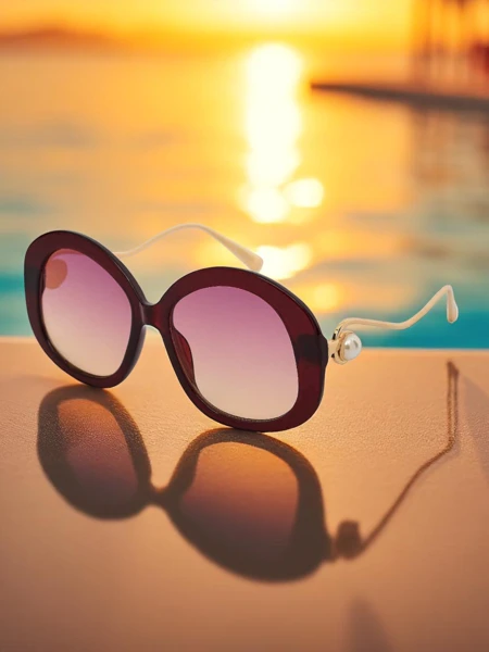 Royalfashion Slnečné okuliare s dekoratívnymi stranami Glam Shine