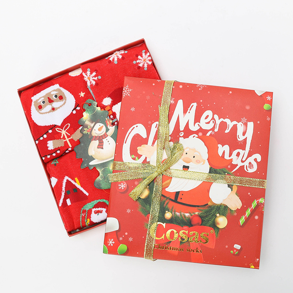 Vianočné ponožky v krabičke po 4 kusoch - Spodná bielizeň