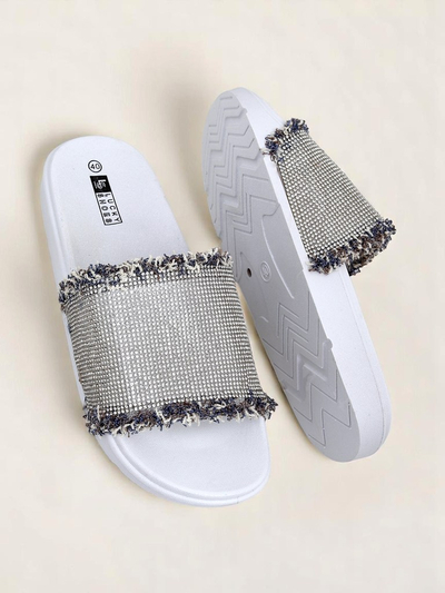 Royalfashion Ženski natikači s ploskim podplatom SparkleWalk