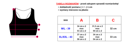 Neónová ružová dámska športová podprsenka - spodná bielizeň